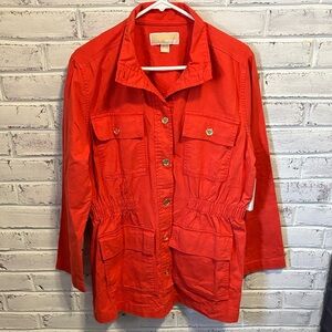 Michael Kors Burnt Orange Utility Jacket Size Large